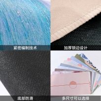 简约ins风鼠标垫男生加厚锁边个性黑色系桌垫超大号办公电脑键盘垫子防滑可定制护腕软垫小号可爱女生滑鼠垫