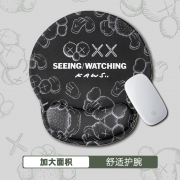 芝麻街kaws鼠标垫护腕创意男生卡通硅胶加大舒适软垫3d胸手托加厚游戏电脑办公可爱女ins风小号手腕垫滑鼠垫