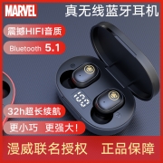 漫威联名钢铁侠蓝牙耳机头戴式重低音降噪游戏苹果安卓通用超